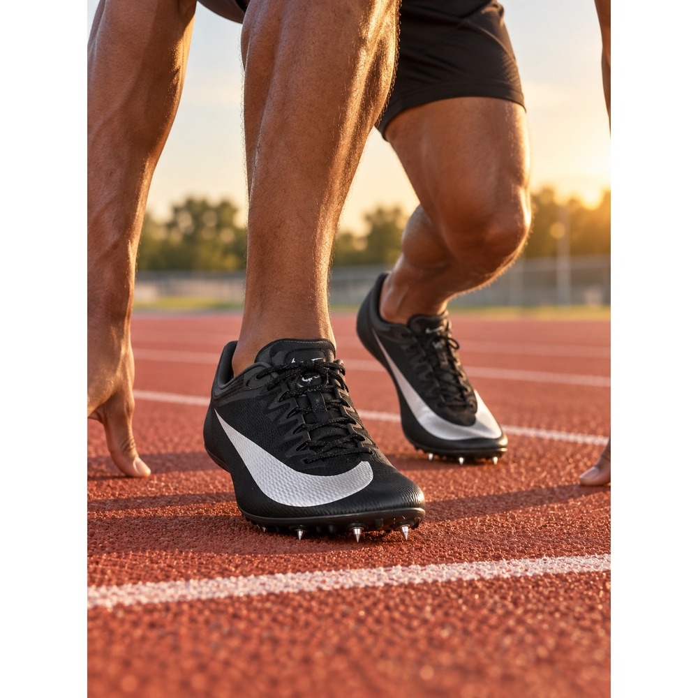 Nike Rival Sprint Track Spikes Black Silver DC8753-001 Mens Cleats Bag Wrench 8